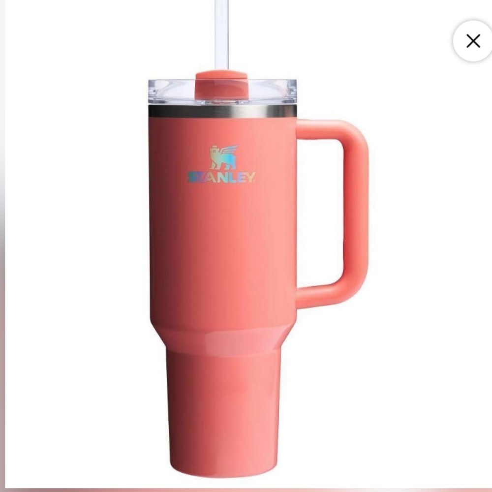 NEW Stanley Pucker Peach Stainless Steel Tumbler and Straw 40 oz. No offers